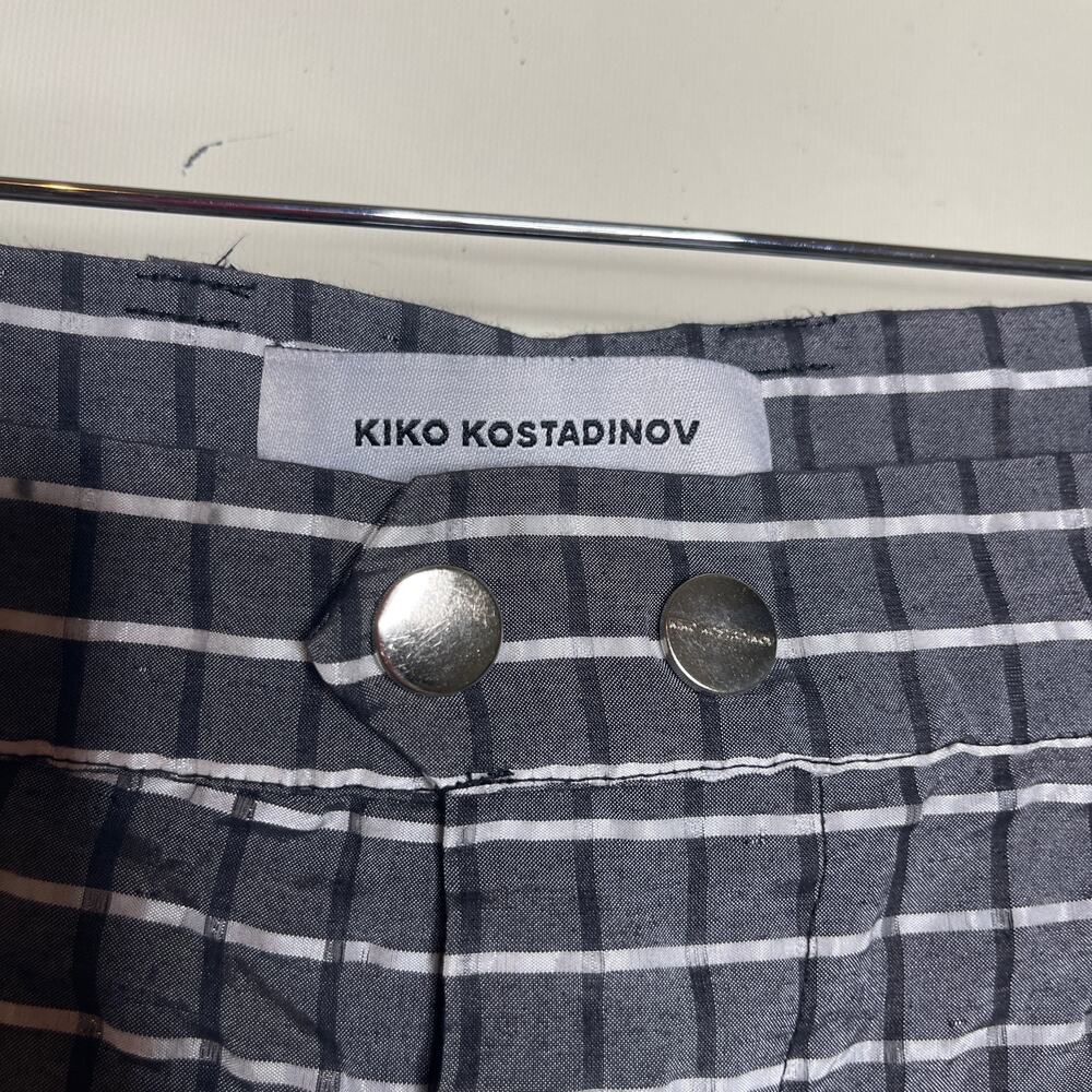 KIKO KOSTADINOV Grey White Check Cargo Pants In Lead Black Sz L - Picture 3 of 11